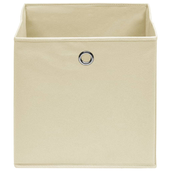 vidaXL Storage Boxes 4 pcs. Cream 32x32x32 cm Fabric