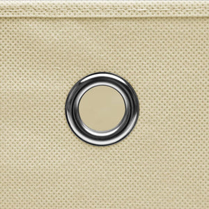 vidaXL Storage Boxes 4 pcs. Cream 32x32x32 cm Fabric