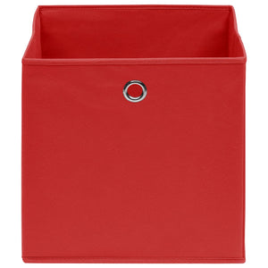 vidaXL Storage Boxes 10 pcs. Red 32x32x32 cm Fabric