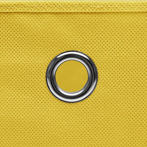 vidaXL Storage Boxes with Lids 4 pcs. Yellow 32x32x32 cm Fabric