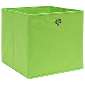 vidaXL Storage Boxes 4 pcs Green 32x32x32 cm Fabric