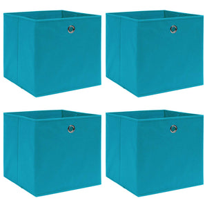 vidaXL Storage Boxes 4 pcs. Baby Blue 32x32x32 cm Fabric