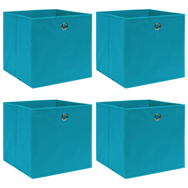 vidaXL Storage Boxes 4 pcs. Baby Blue 32x32x32 cm Fabric