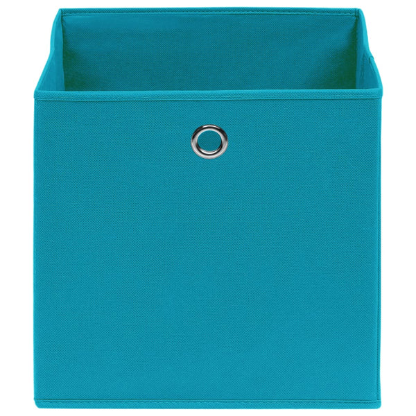 vidaXL Storage Boxes 10 pcs. Baby Blue 32x32x32 cm Fabric