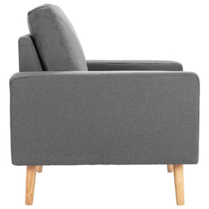 vidaXL Armchair Light Grey Fabric