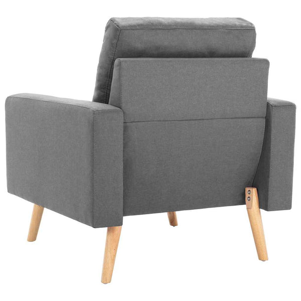 vidaXL Armchair Light Grey Fabric
