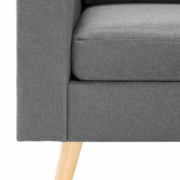 vidaXL Armchair Light Grey Fabric