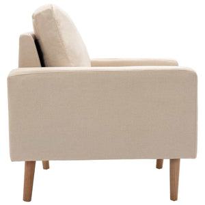 vidaXL Armchair Cream Fabric