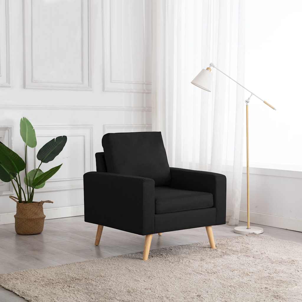 vidaXL Armchair Black Fabric