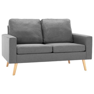 vidaXL 2-Seater Sofa Light Grey Fabric