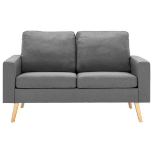 vidaXL 2-Seater Sofa Light Grey Fabric