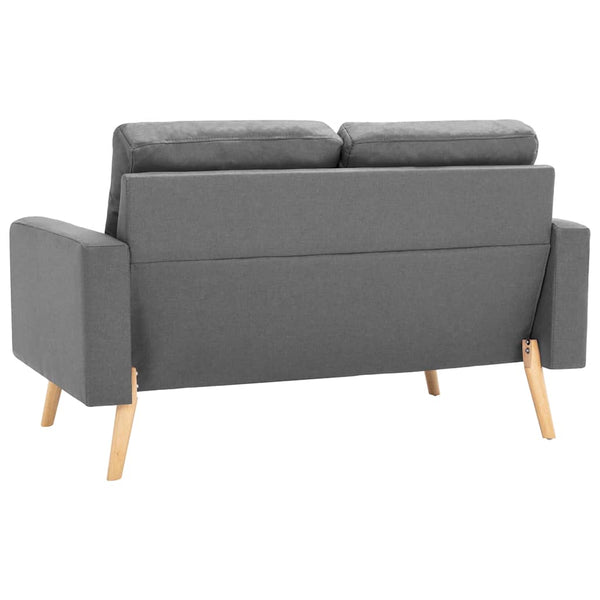 vidaXL 2-Seater Sofa Light Grey Fabric