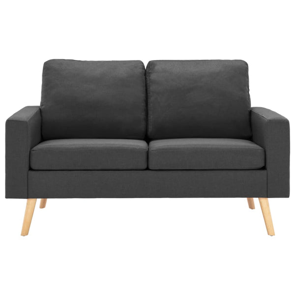 vidaXL 2-Seater Sofa Dark Grey Fabric