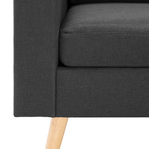 vidaXL 2-Seater Sofa Dark Grey Fabric