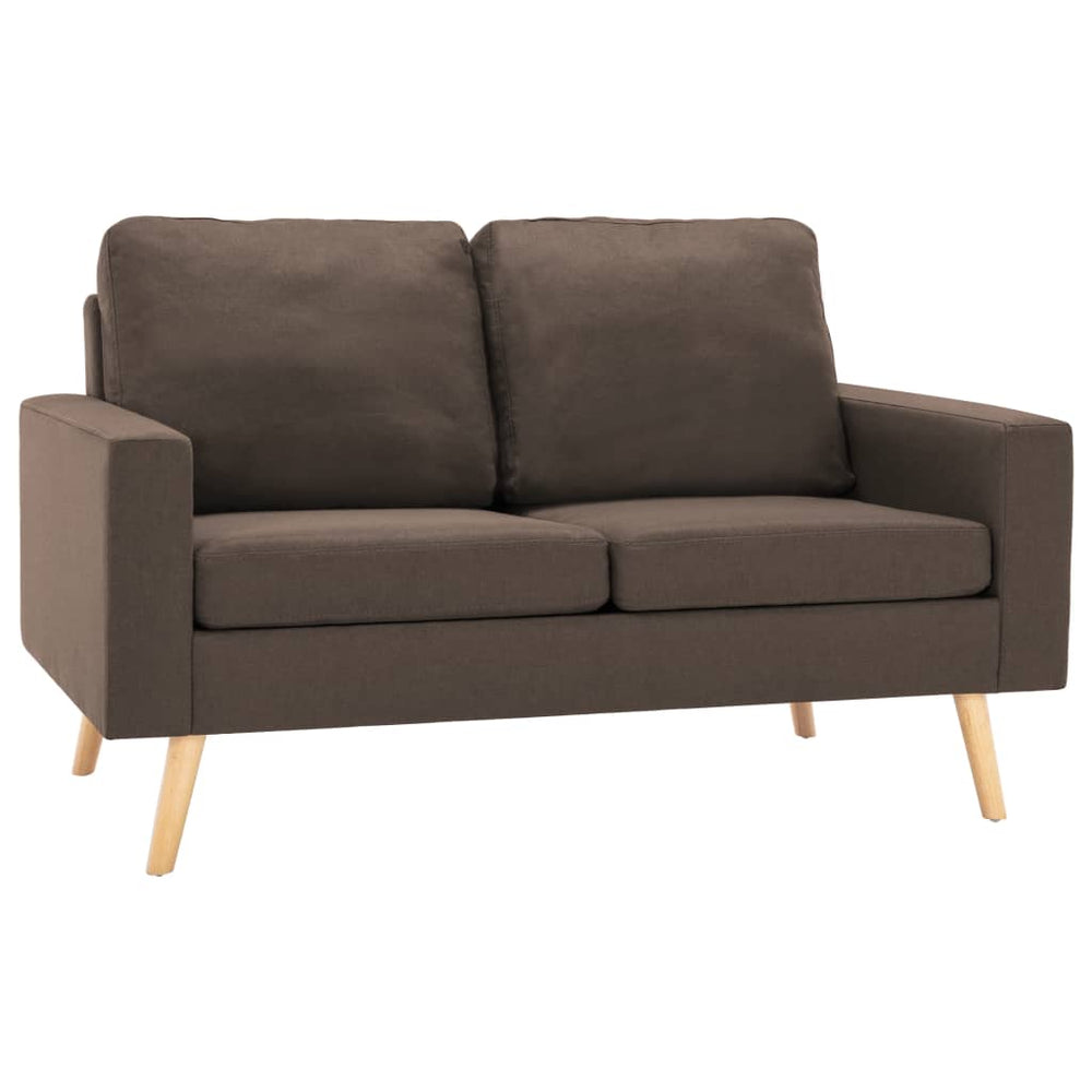 vidaXL 2-Seater Sofa Brown Fabric