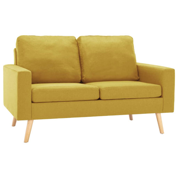 vidaXL 2-Seater Sofa Yellow Fabric