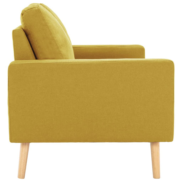 vidaXL 2-Seater Sofa Yellow Fabric
