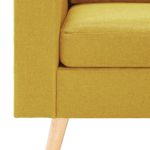 vidaXL 2-Seater Sofa Yellow Fabric