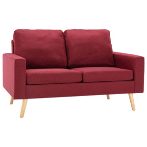 vidaXL 2-Seater Sofa Wine Red Fabric