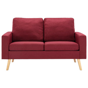 vidaXL 2-Seater Sofa Wine Red Fabric