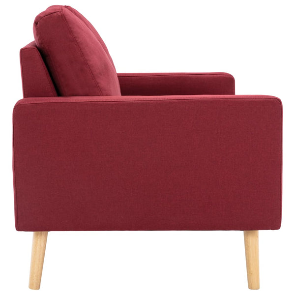 vidaXL 2-Seater Sofa Wine Red Fabric
