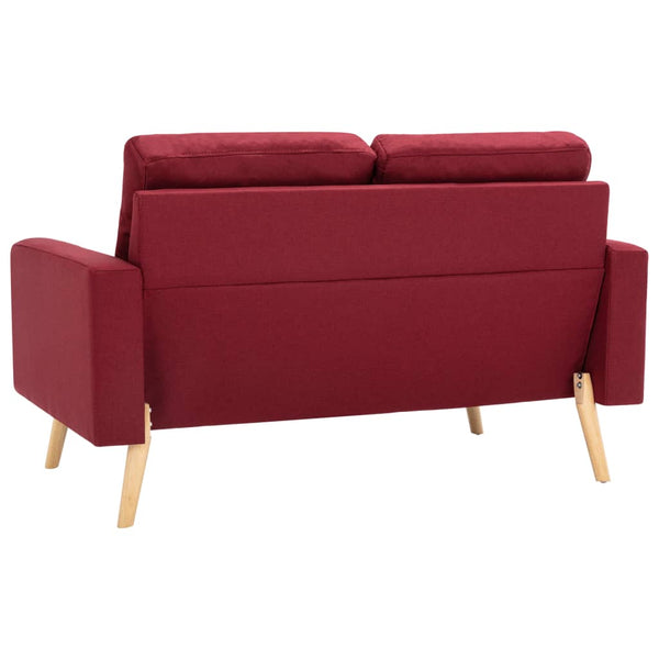 vidaXL 2-Seater Sofa Wine Red Fabric