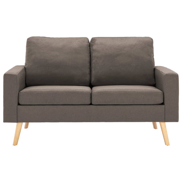 vidaXL 2-Seater Sofa Taupe Fabric