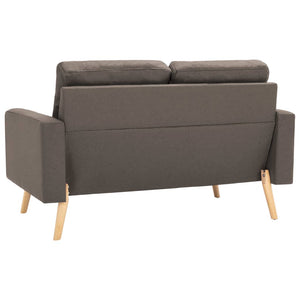 vidaXL 2-Seater Sofa Taupe Fabric