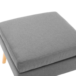 vidaXL Light Gray Fabric Footstool
