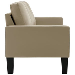 vidaXL 3-Seater Sofa Cappuccino Brown Faux Leather