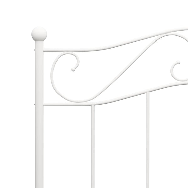 vidaXL Bed Frame White Metal 100x200 cm