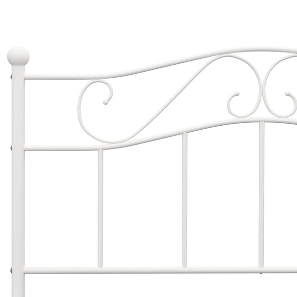 vidaXL Bed Frame White Metal 120x200 cm