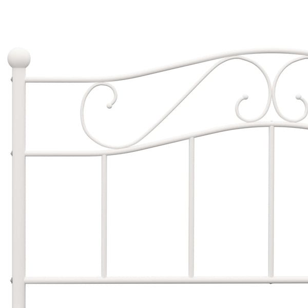 vidaXL Bed Frame White Metal 160x200 cm