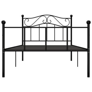vidaXL Bed Frame Black Metal 90x200 cm