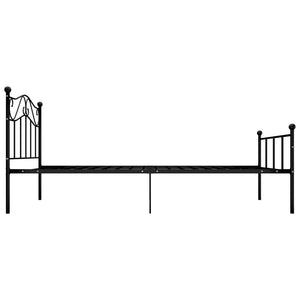 vidaXL Bed Frame Black Metal 90x200 cm