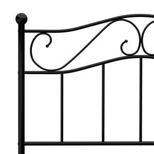vidaXL Bed Frame Black Metal 90x200 cm