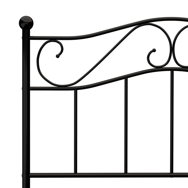 vidaXL Bed Frame Black Metal 90x200 cm