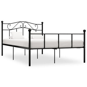 vidaXL Bed Frame Black Metal 120x200 cm