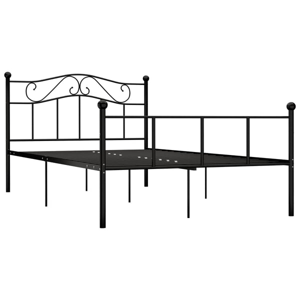 vidaXL Bed Frame Black Metal 120x200 cm