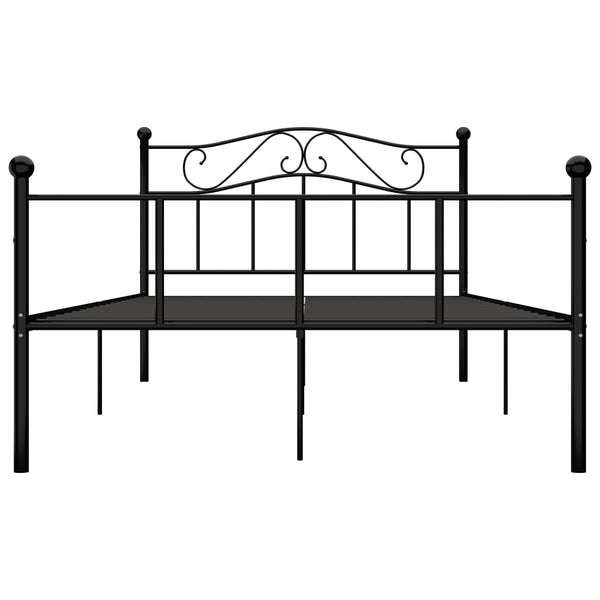 vidaXL Bed Frame Black Metal 120x200 cm