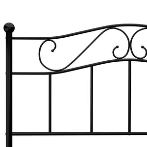 vidaXL Bed Frame Black Metal 120x200 cm