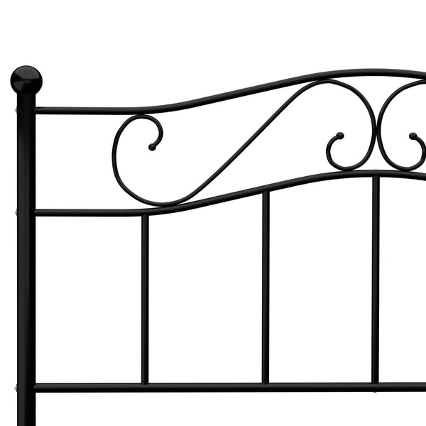 vidaXL Bed Frame Black Metal 120x200 cm