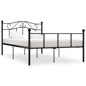 vidaXL Bed Frame Black Metal 140x200 cm