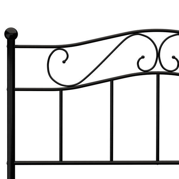 vidaXL Bed Frame Black Metal 140x200 cm