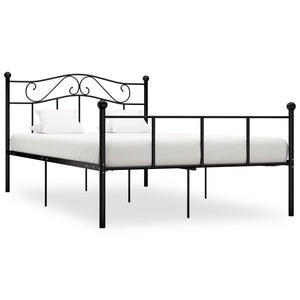 vidaXL Bed Frame Black Metal 160x200 cm
