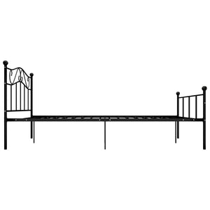 vidaXL Bed Frame Black Metal 160x200 cm