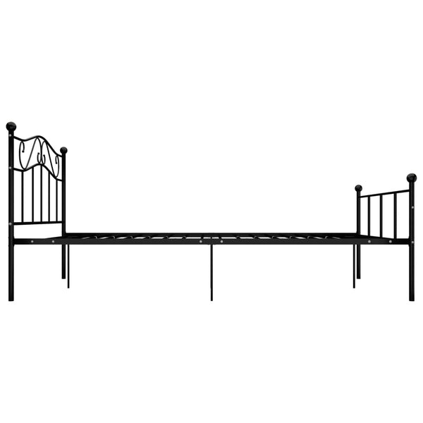vidaXL Bed Frame Black Metal 160x200 cm