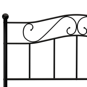 vidaXL Bed Frame Black Metal 160x200 cm