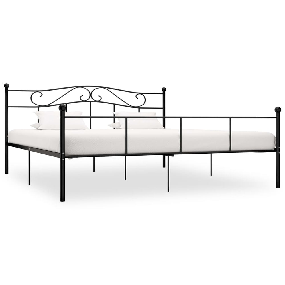 vidaXL Bed Frame Black Metal 180x200 cm