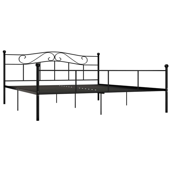vidaXL Bed Frame Black Metal 180x200 cm